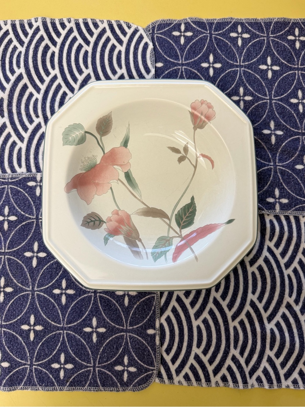 Vintage Mikasa Continental “Silk Flowers” Serving Bowl – Floral Dish – Japan
